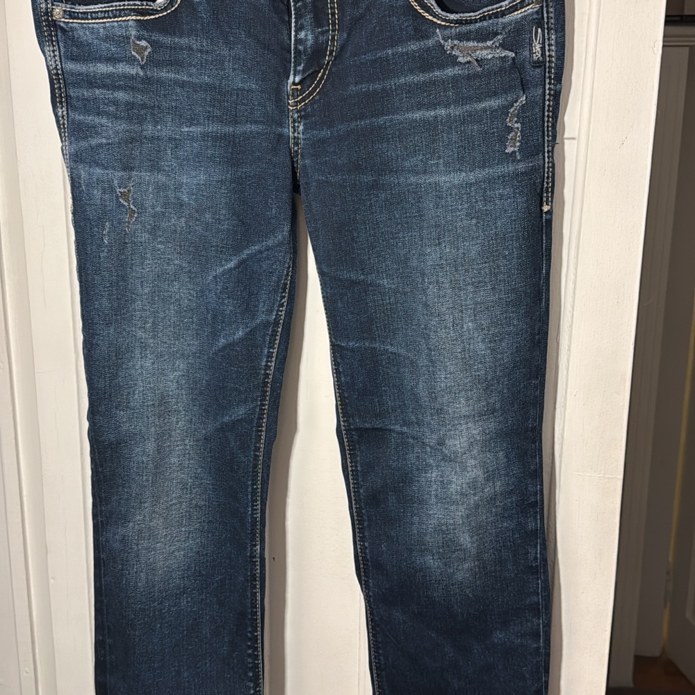 Silver Jeans Women's Straight Leg Jeans - Dark Blue